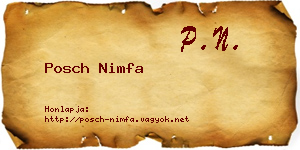 Posch Nimfa névjegykártya